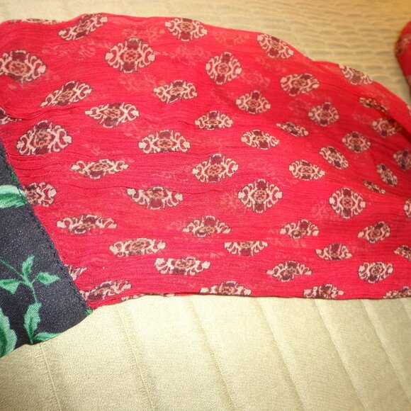 NWOT Sundance Tiered Floral Dress SP Lined Sheer Long Sleeves Multi - Picture 6 of 12